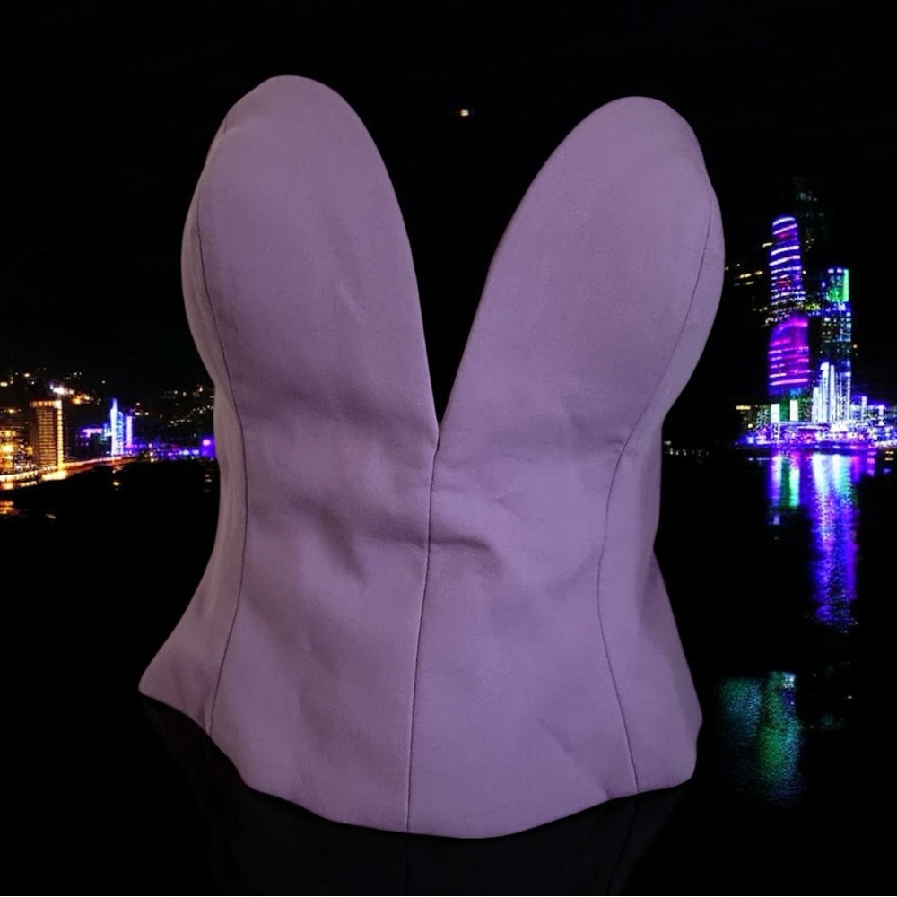 BCBGMAXAZRIA Women's Strapless Sweetheart Neck Corset lilac color size 4